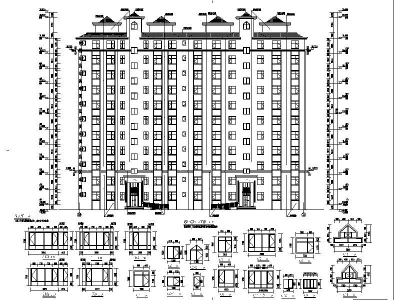 [宁夏]简欧风格高层住宅楼施工图cad施工图下载【ID:149778119】