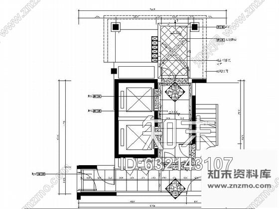 施工图长沙新城花园小区现代高档电梯厅室内装修图含效果cad施工图下载【ID:632143107】