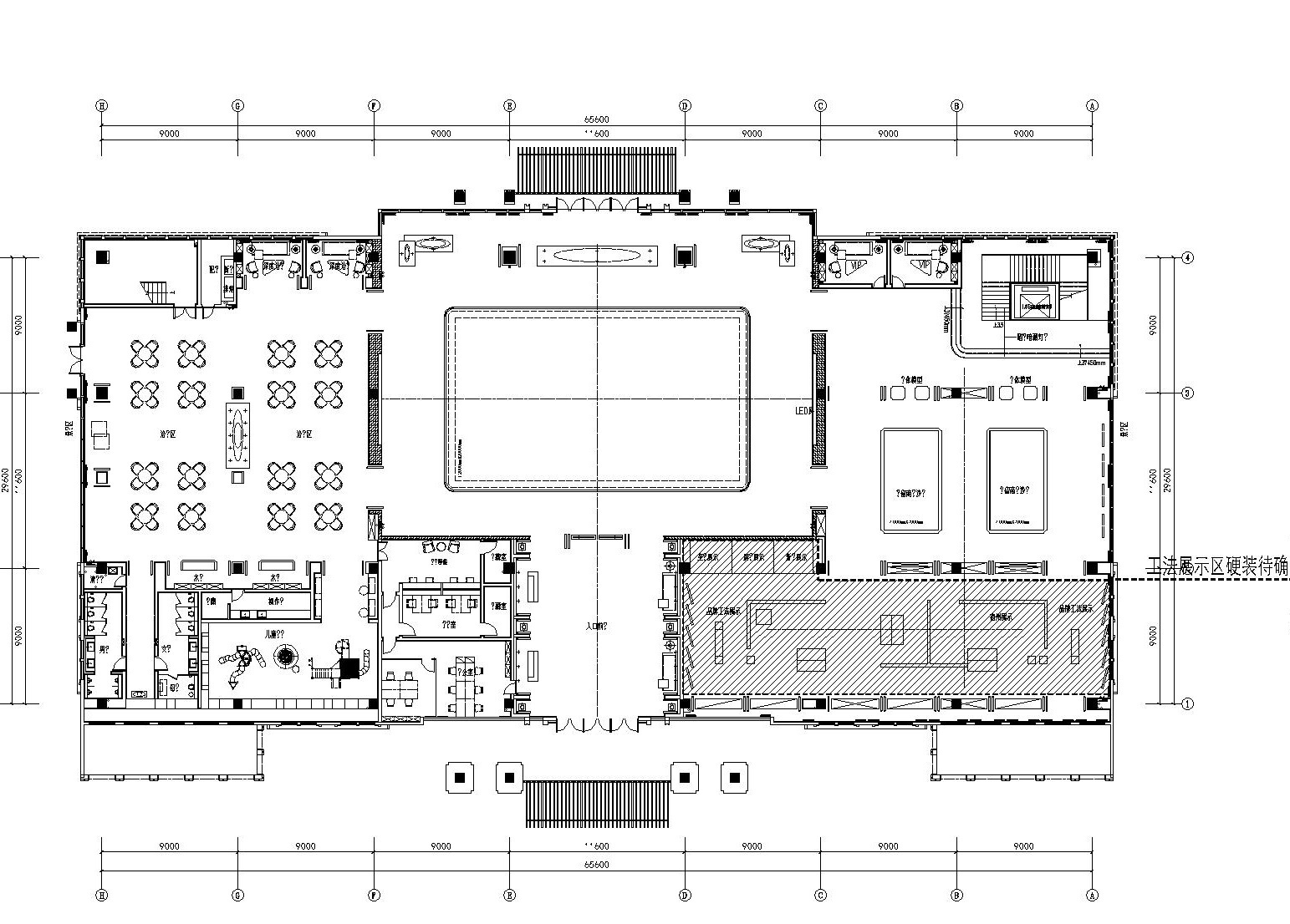 ​[安徽]宿州绿地城售楼中心室内装修CAD施工图+官方摄影cad施工图下载【ID:160710125】