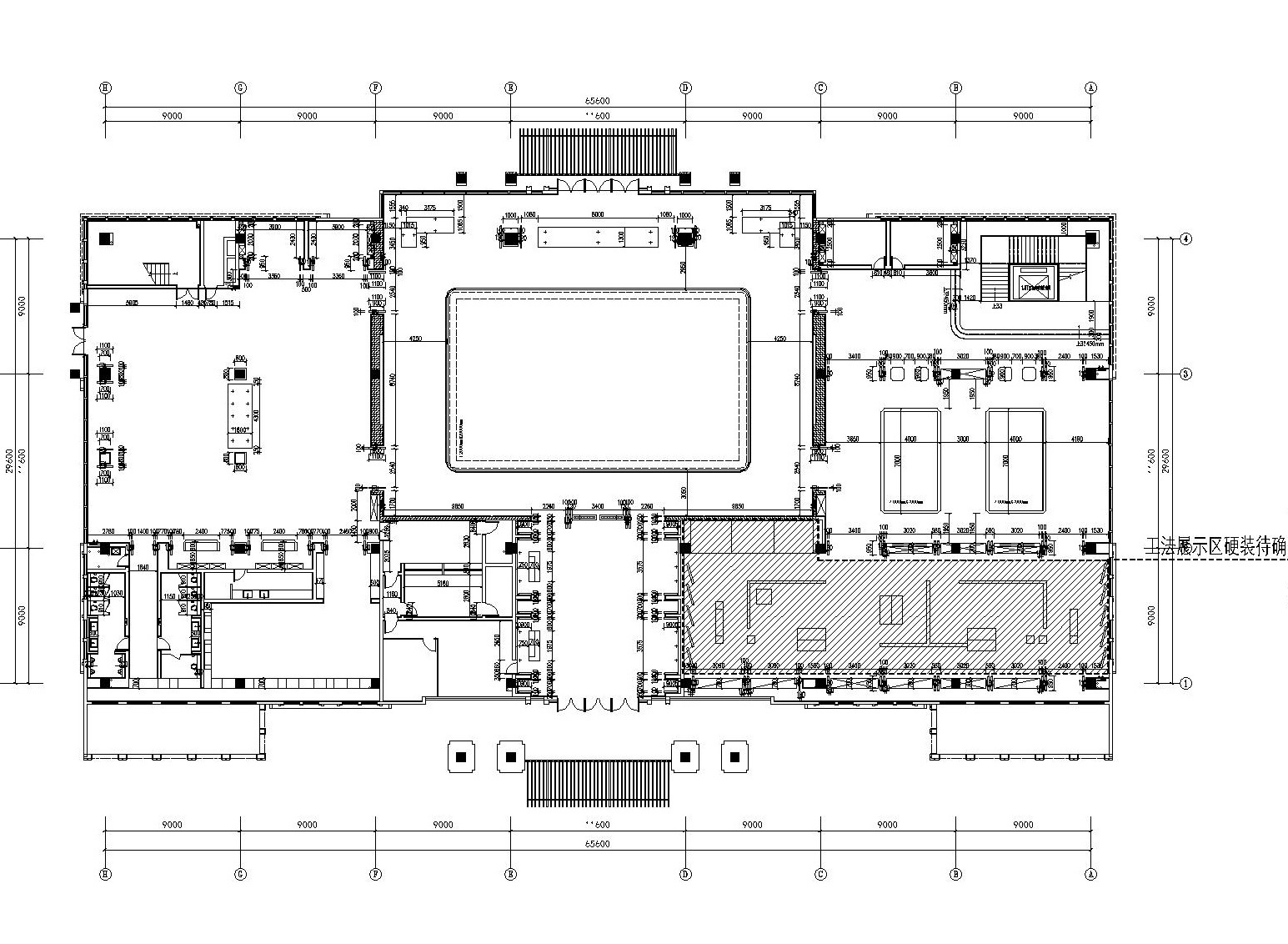 ​[安徽]宿州绿地城售楼中心室内装修CAD施工图+官方摄影cad施工图下载【ID:160710125】