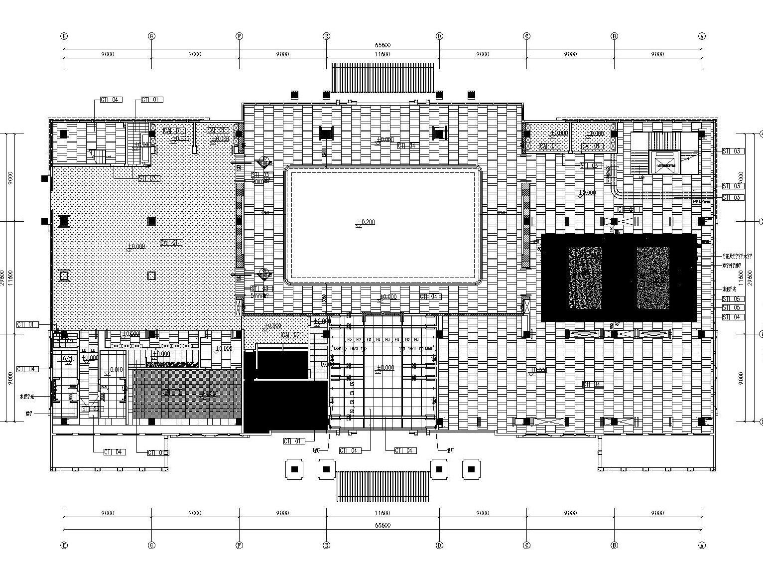 ​[安徽]宿州绿地城售楼中心室内装修CAD施工图+官方摄影cad施工图下载【ID:160710125】