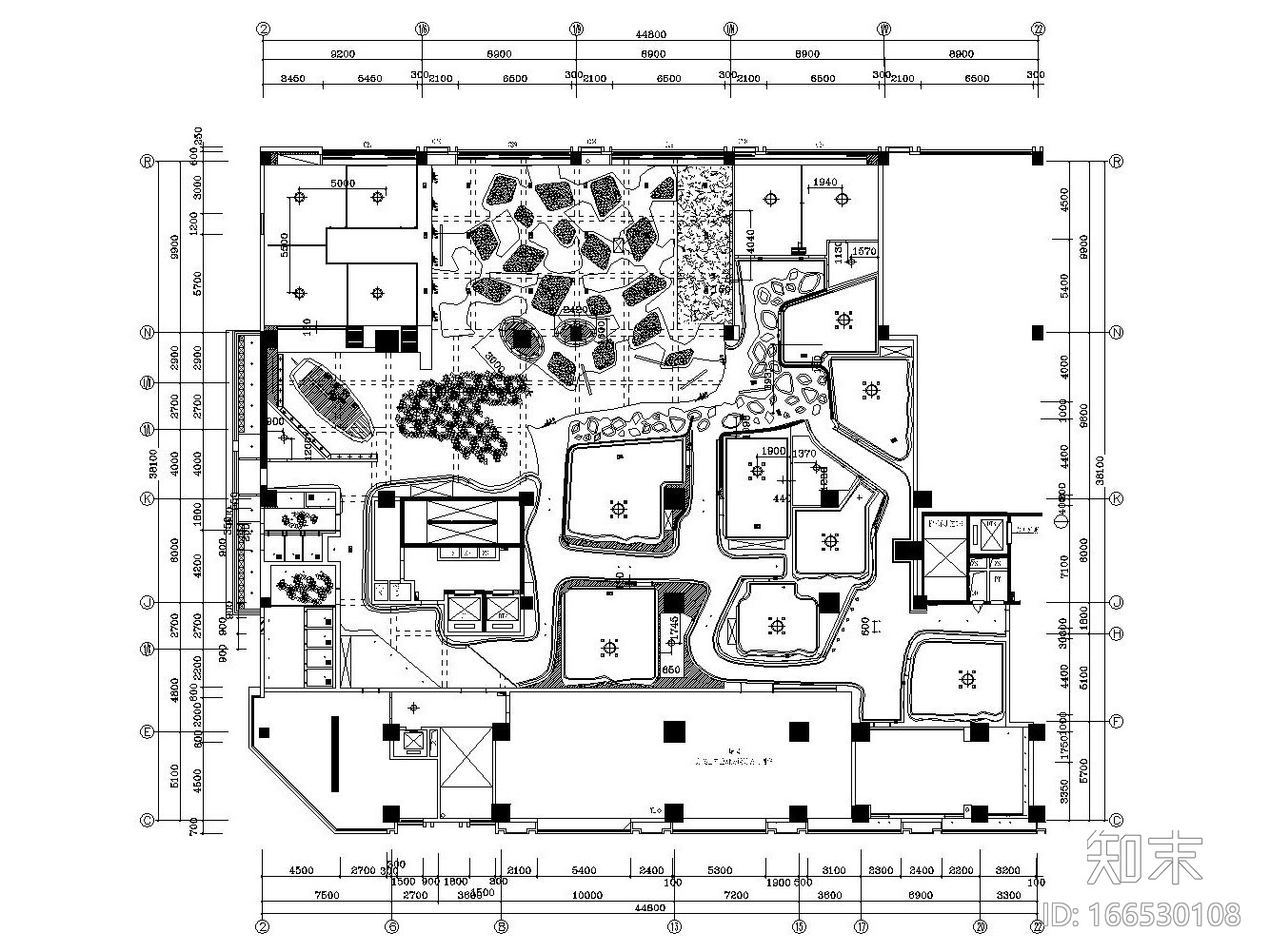 [长沙]现代简约风格主题餐厅装修施工图施工图下载【ID:166530108】