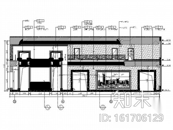 高档江景现代售楼处CAD设计装修图cad施工图下载【ID:161706129】