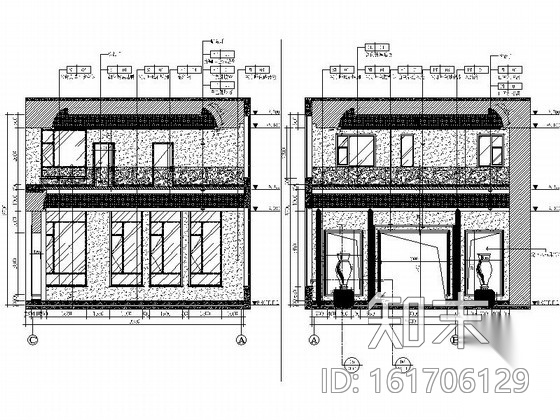 高档江景现代售楼处CAD设计装修图cad施工图下载【ID:161706129】