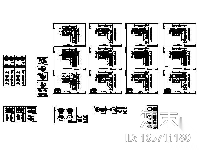 小学四层主楼装修工程图施工图下载【ID:165711180】