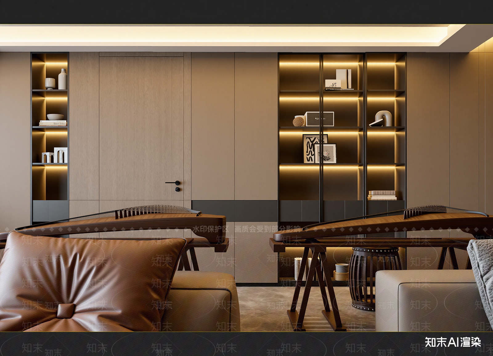 现代茶室3D模型下载【ID:1214684893】