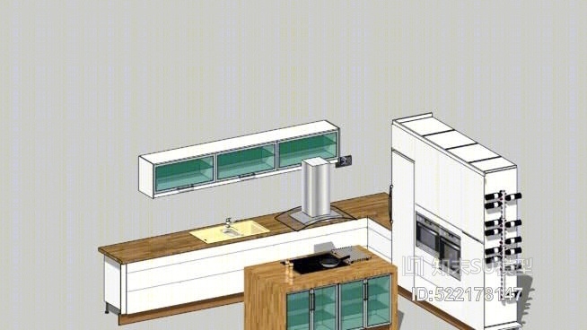 宜家太阳能厨房SU模型下载【ID:522178147】