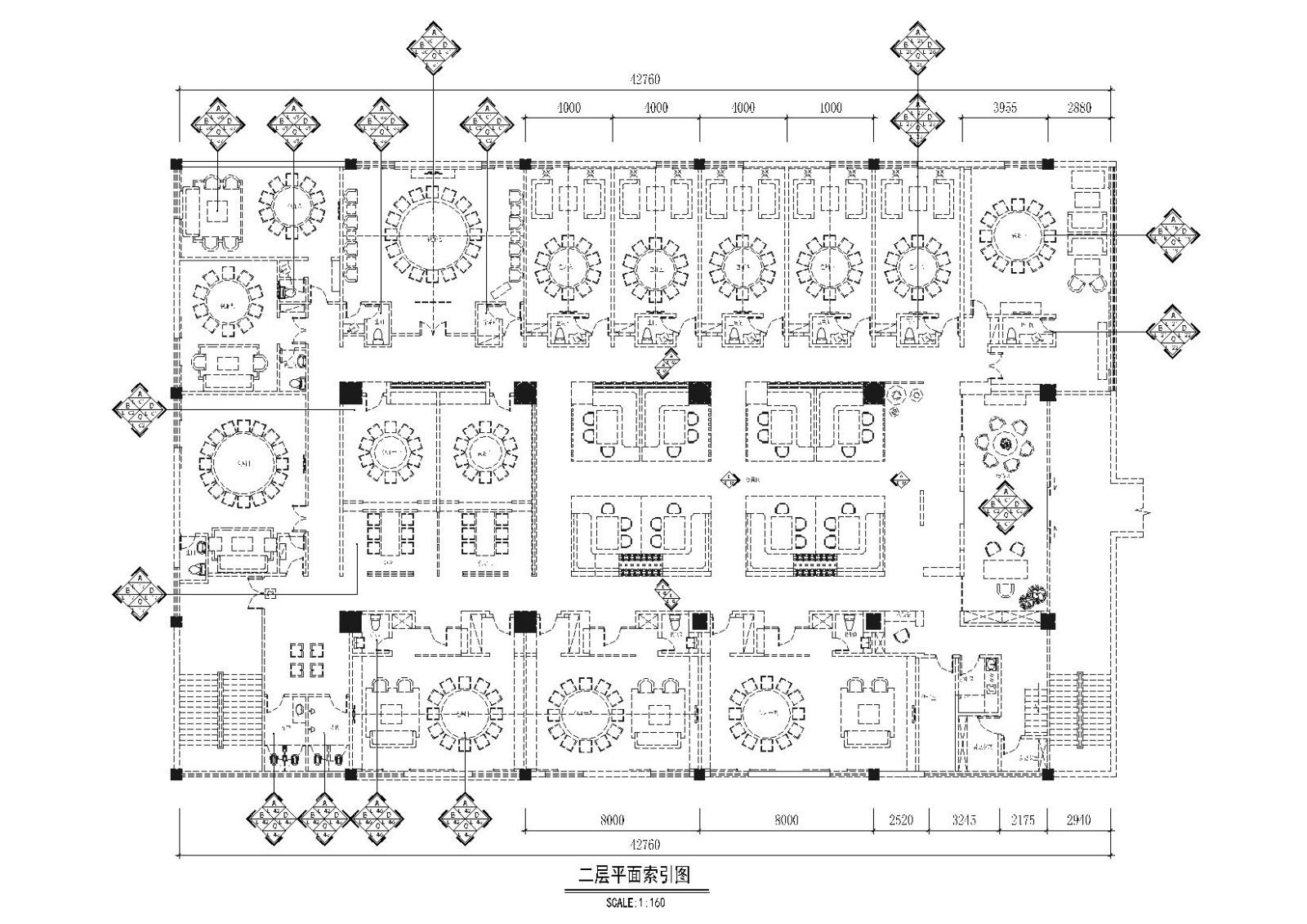 [南宁]山尚厨房时尚餐厅装饰施工图+实景cad施工图下载【ID:160713110】