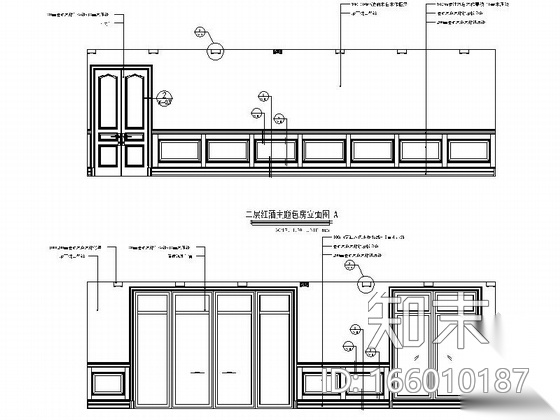 [广西]某豪华美式高档会所室内装修施工图cad施工图下载【ID:166010187】