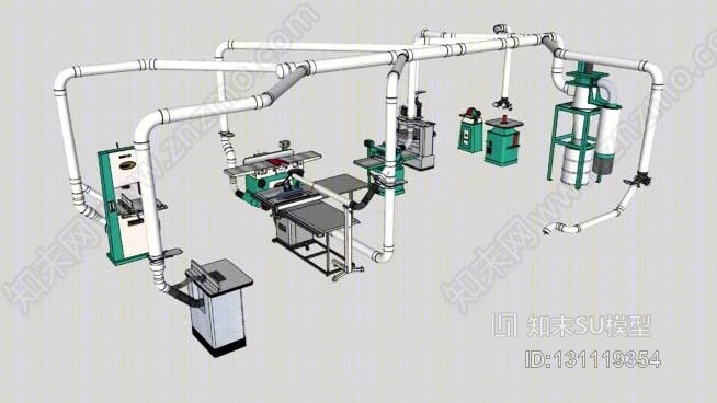 固定工具与集尘SU模型下载【ID:131119354】