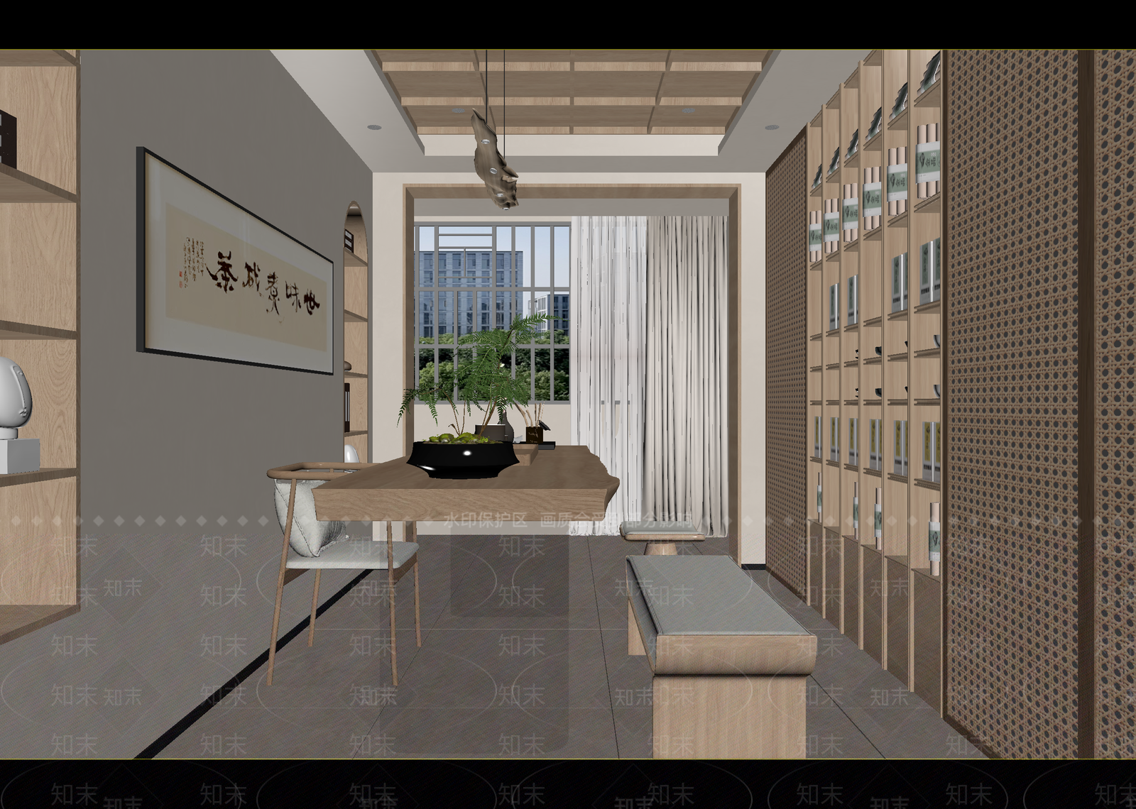 原木茶馆3D模型下载【ID:1214816610】