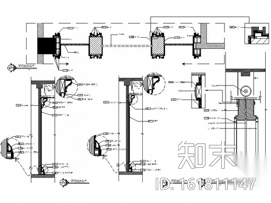 [福建]某豪华KTV走道室内装修施工图cad施工图下载【ID:161811147】