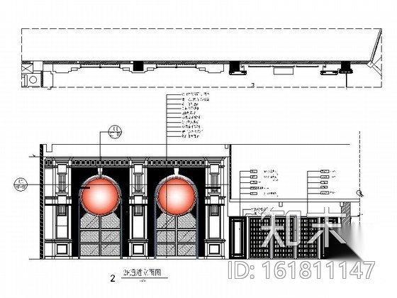 [福建]某豪华KTV走道室内装修施工图cad施工图下载【ID:161811147】