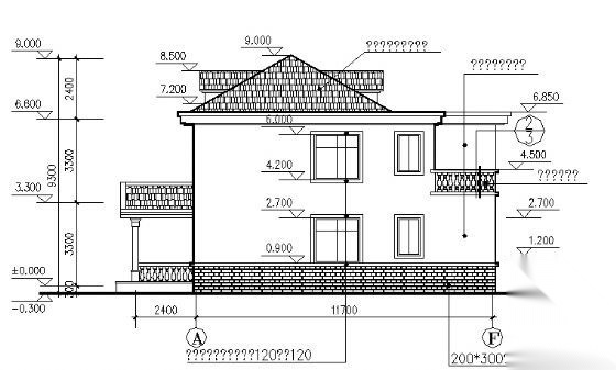 某二层别墅建筑方案图cad施工图下载【ID:149909164】