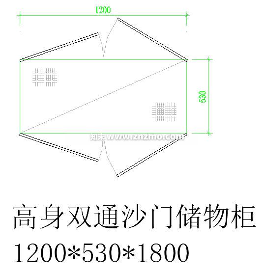 储物柜cad施工图下载【ID:177861144】