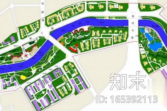 [海南]绿色风情滨水城市扩初设计方案（含节点施工图）cad施工图下载【ID:165392113】