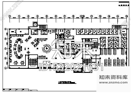 施工图休闲酒店三层装修施工图施工图下载【ID:532021631】