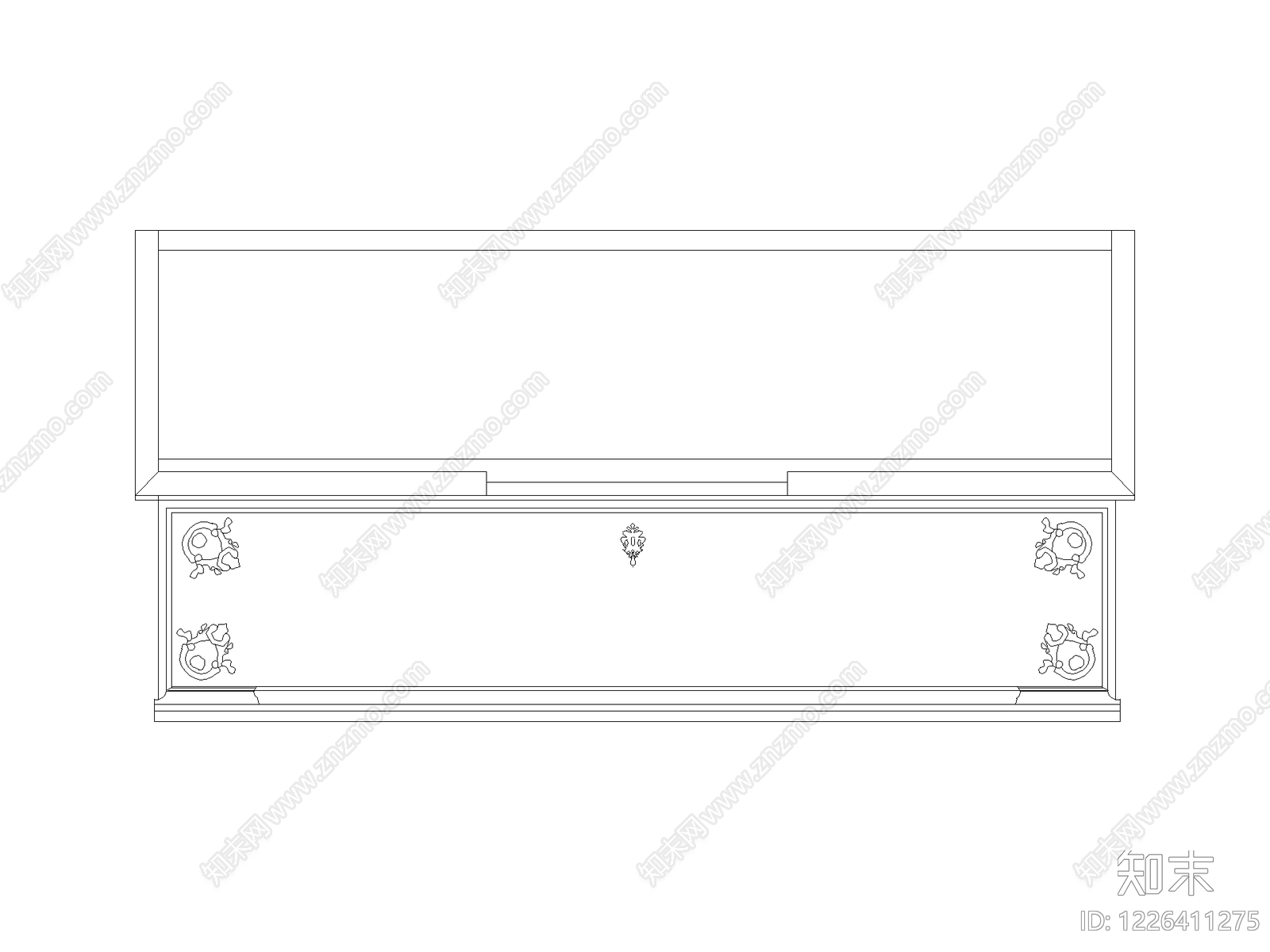 柜子平立面cad施工图下载【ID:1226411275】