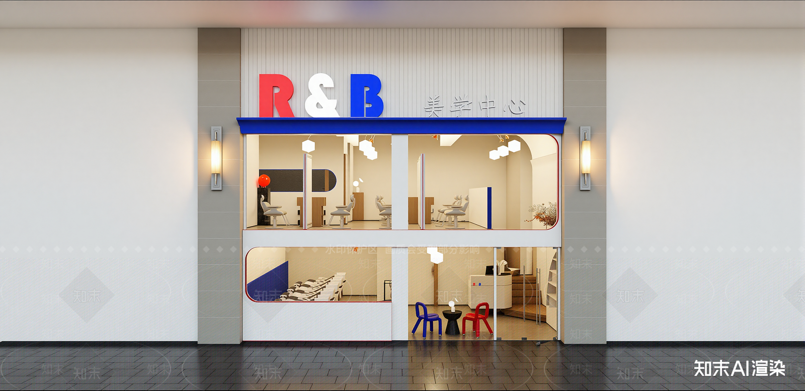 现代理发店SU模型草图