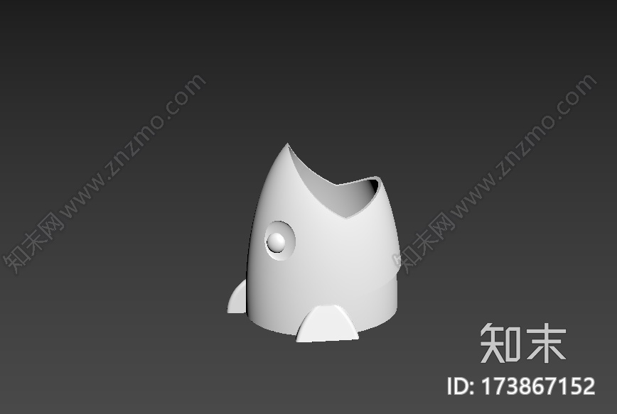 小鱼笔筒3d打印模型下载【ID:173867152】