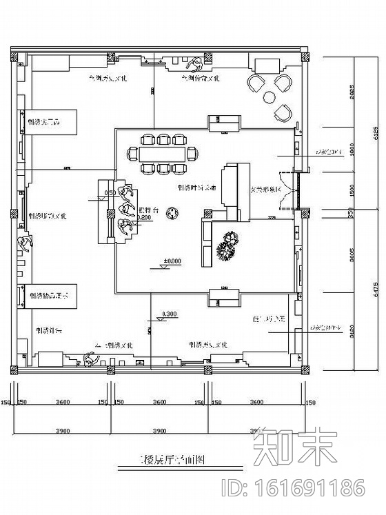 某展厅装修图cad施工图下载【ID:161691186】