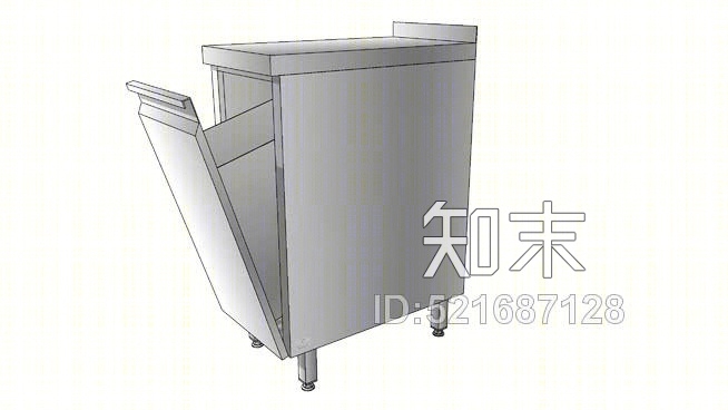 垃圾箱/AK/不锈钢SU模型下载【ID:521687128】