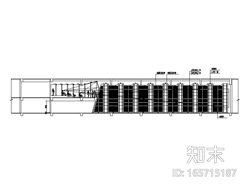 某移动综合楼办公室全套CAD施工图（含效果图）cad施工图下载【ID:165715187】