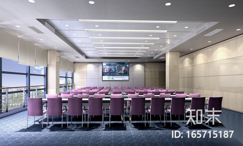 某移动综合楼办公室全套CAD施工图（含效果图）cad施工图下载【ID:165715187】