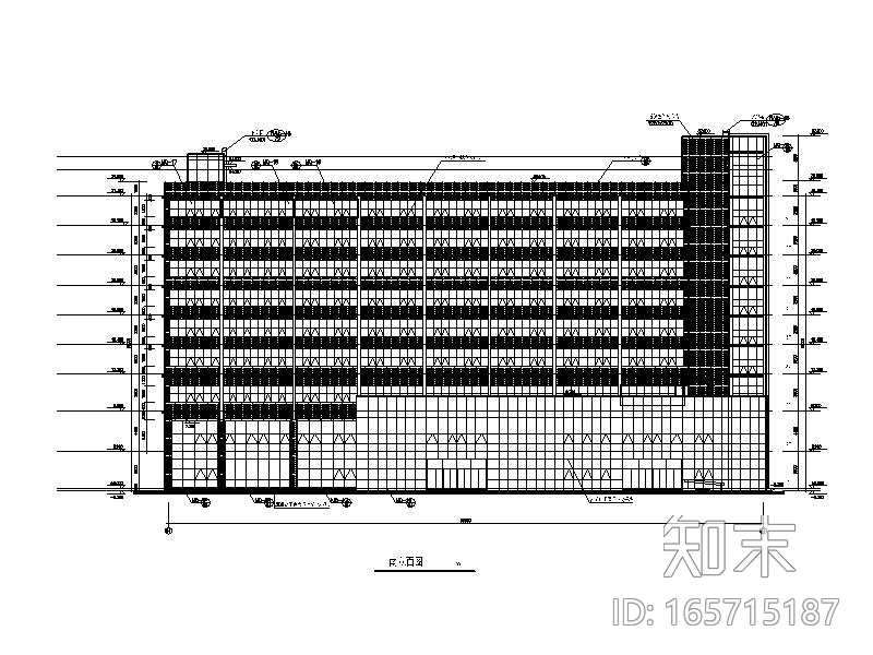 某移动综合楼办公室全套CAD施工图（含效果图）cad施工图下载【ID:165715187】
