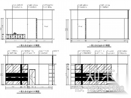 [江西]高级现代风格金融机构办公楼室内设计施工图cad施工图下载【ID:165911180】