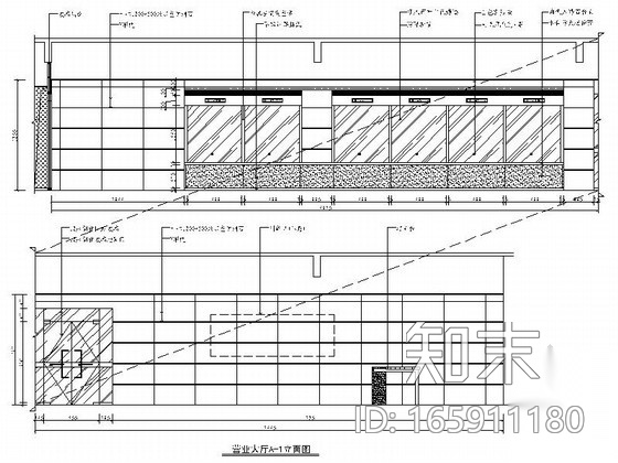 [江西]高级现代风格金融机构办公楼室内设计施工图cad施工图下载【ID:165911180】