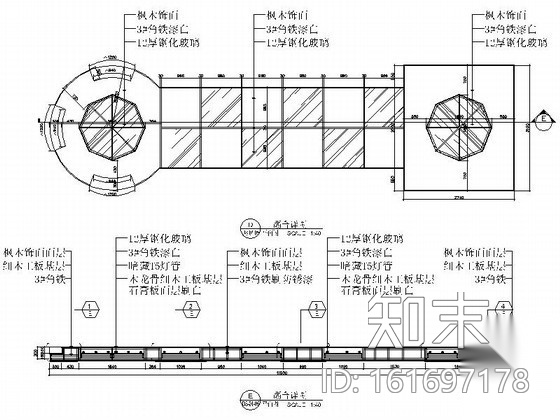 时尚品牌服饰展厅及办公室设计施工图（含施工实景）cad施工图下载【ID:161697178】