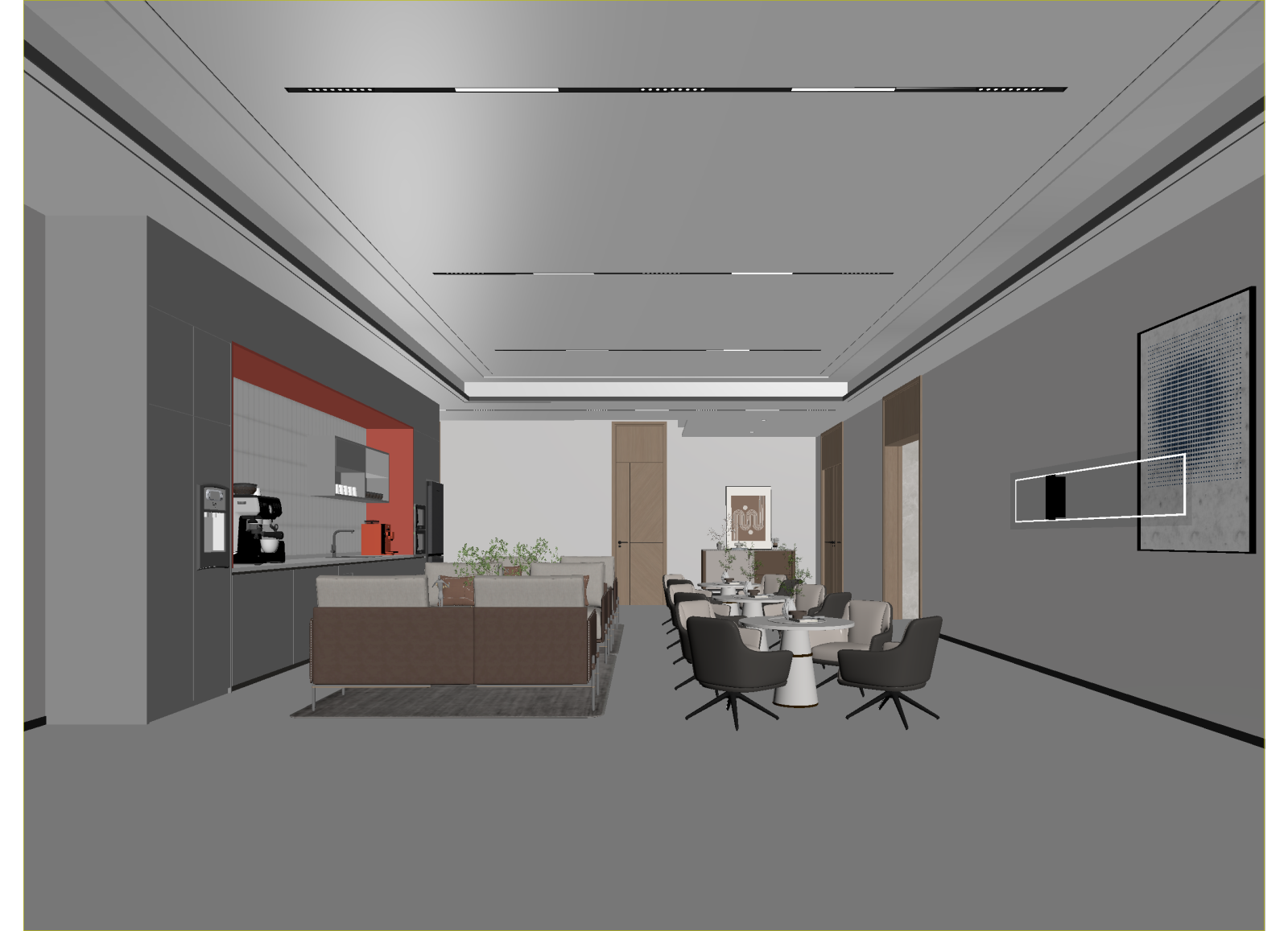 现代茶水间3D模型下载【ID:1214278873】