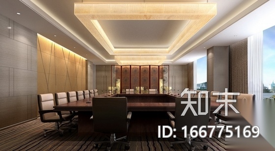 [厦门]高档奢华五星级酒店董事会议室装修图（含效果）cad施工图下载【ID:166775169】