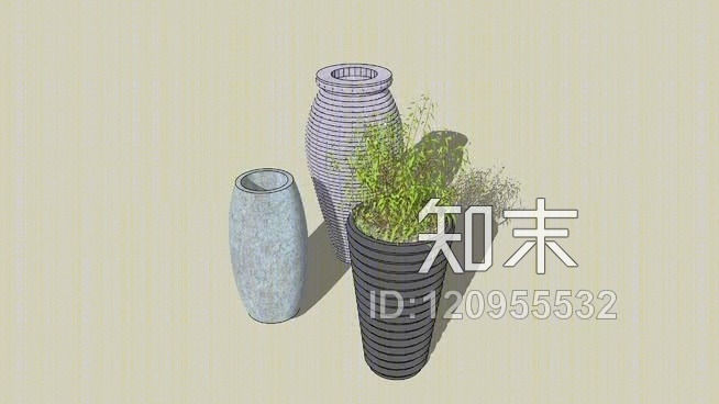 CZF花盆SU模型下载【ID:120955532】