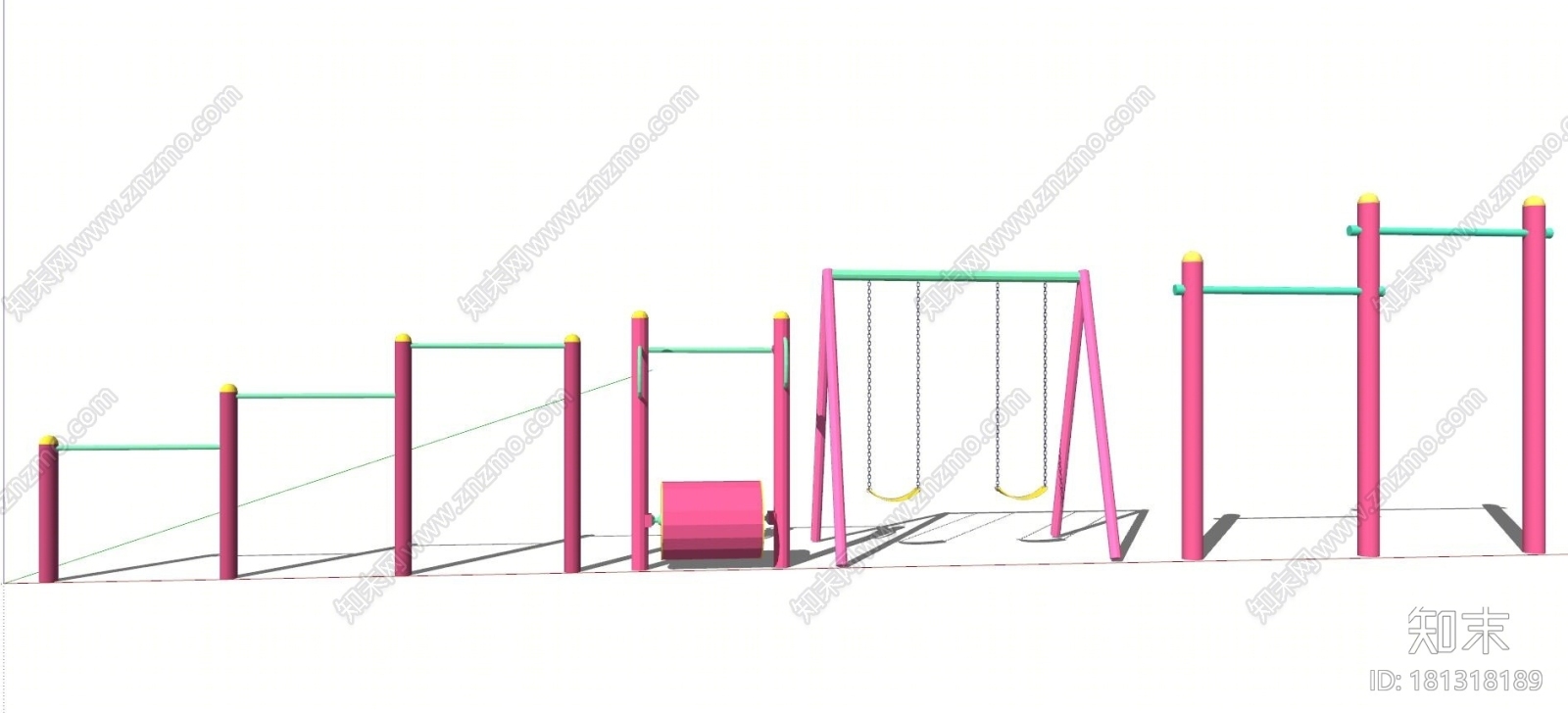 儿童游乐设施SU模型下载【ID:181318189】