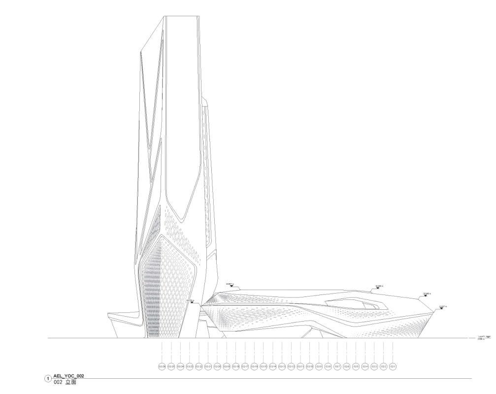 [江苏]超高层现代曲线造型国际会议中心建筑设计方案文...cad施工图下载【ID:149956152】