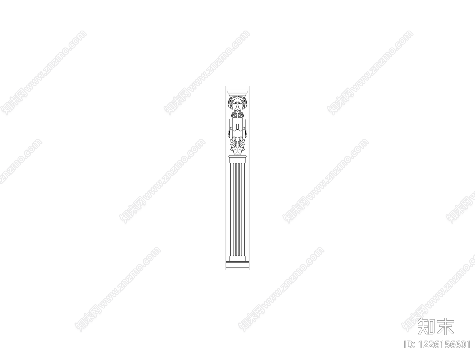雕塑装饰构件CAD图纸