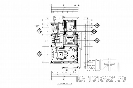 [南通]沿海城市化示范区豪华欧式三层联排别墅装修图cad施工图下载【ID:161862130】