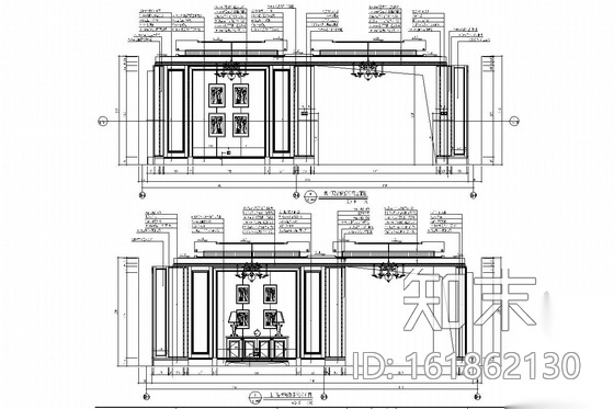 [南通]沿海城市化示范区豪华欧式三层联排别墅装修图cad施工图下载【ID:161862130】