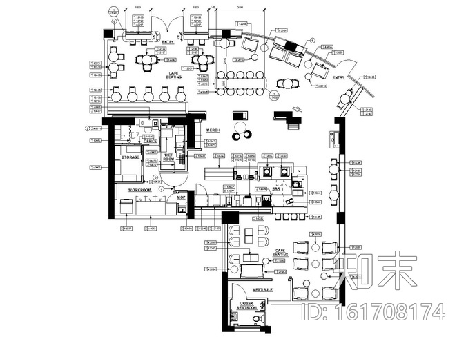 [上海]星巴克陆家嘴公馆店施工图+软装挂画cad施工图下载【ID:161708174】