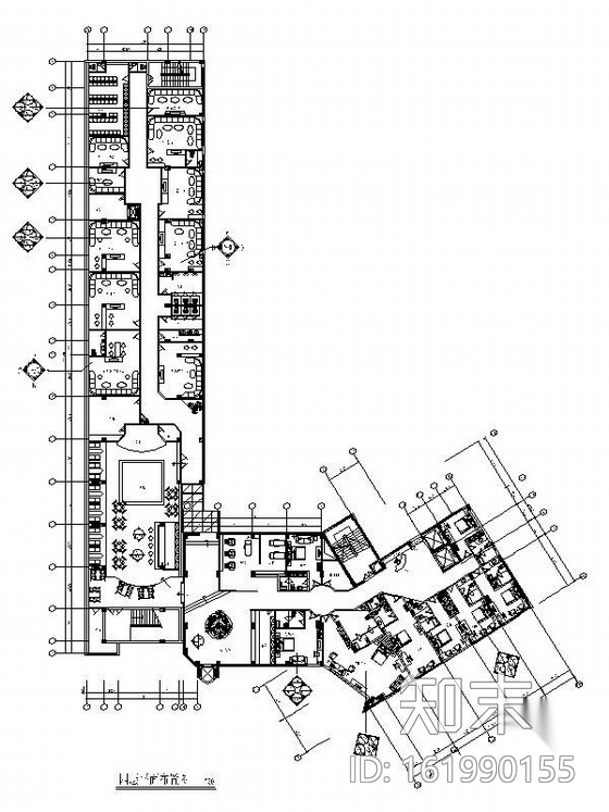 某酒店四层装修图cad施工图下载【ID:161990155】