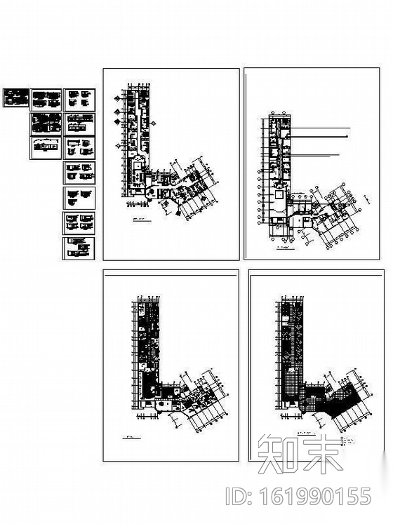 某酒店四层装修图cad施工图下载【ID:161990155】