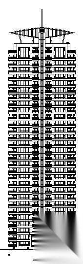 浦东某花园小区二期5号楼建筑初步图cad施工图下载【ID:149845116】