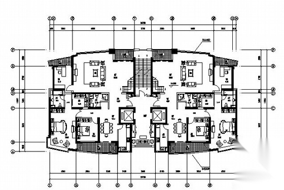 浦东某花园小区二期5号楼建筑初步图cad施工图下载【ID:149845116】