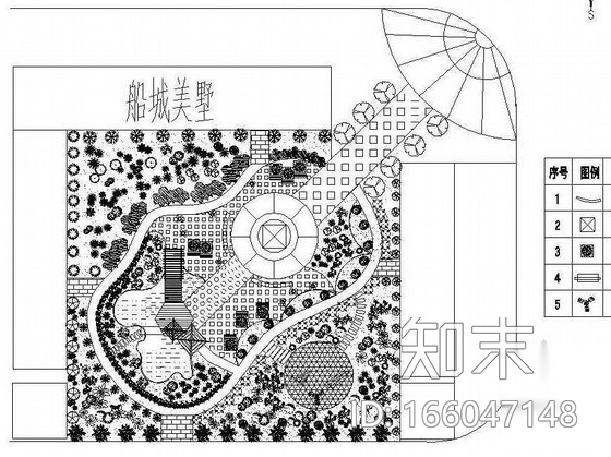 资中某别墅区前绿地景观设计施工图施工图下载【ID:166047148】