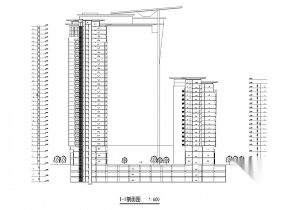 [广东]33层高层商业综合体建筑施工图cad施工图下载【ID:166205169】