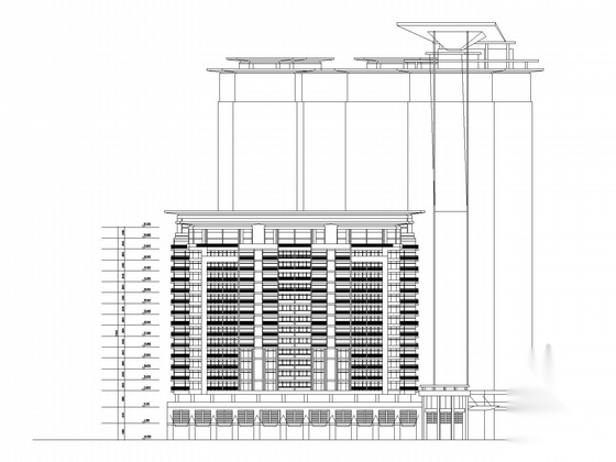 [广东]33层高层商业综合体建筑施工图cad施工图下载【ID:166205169】