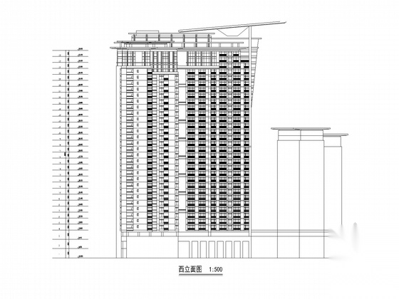 [广东]33层高层商业综合体建筑施工图cad施工图下载【ID:166205169】