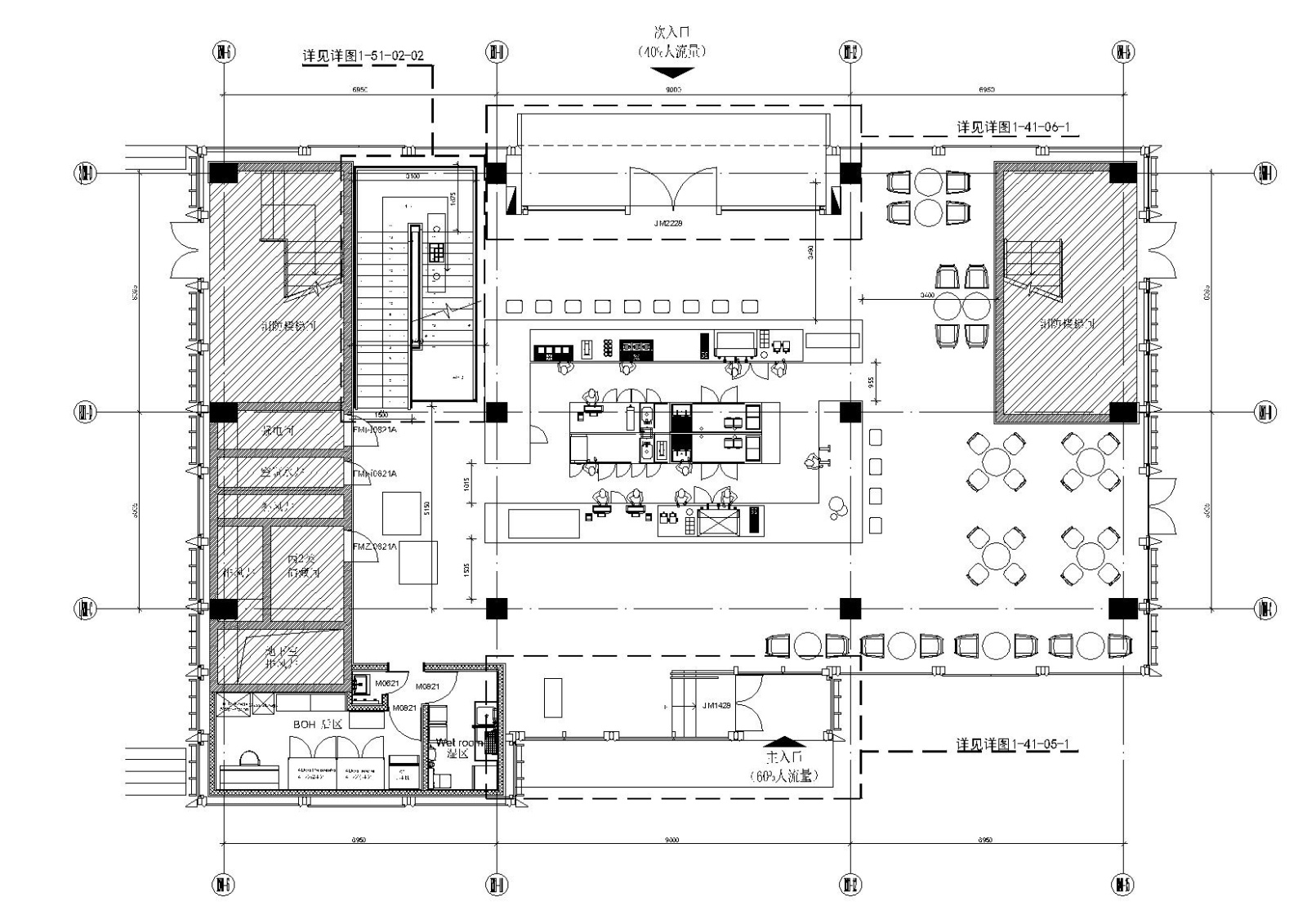 [深圳]万象城星巴克咖啡店室内装修效果图+施工图施工图下载【ID:160705146】